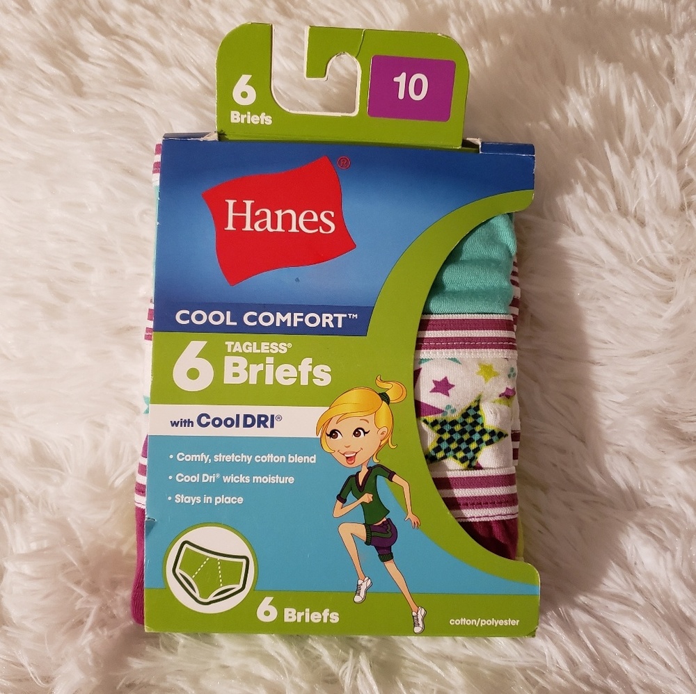 NWT Girls Hanes Briefs